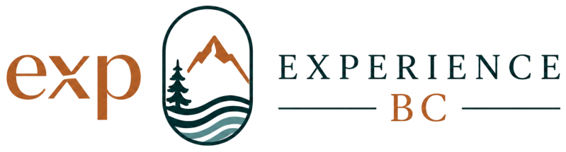 Experience BC logo with mountains and trees in an oval.